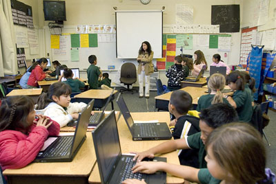 Teacher and students in classroom